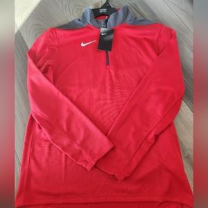 Nike Sweatshirt Men's Medium Dri-Fit Quarter-Zip Pullover DH3410-657 Scarlet Red